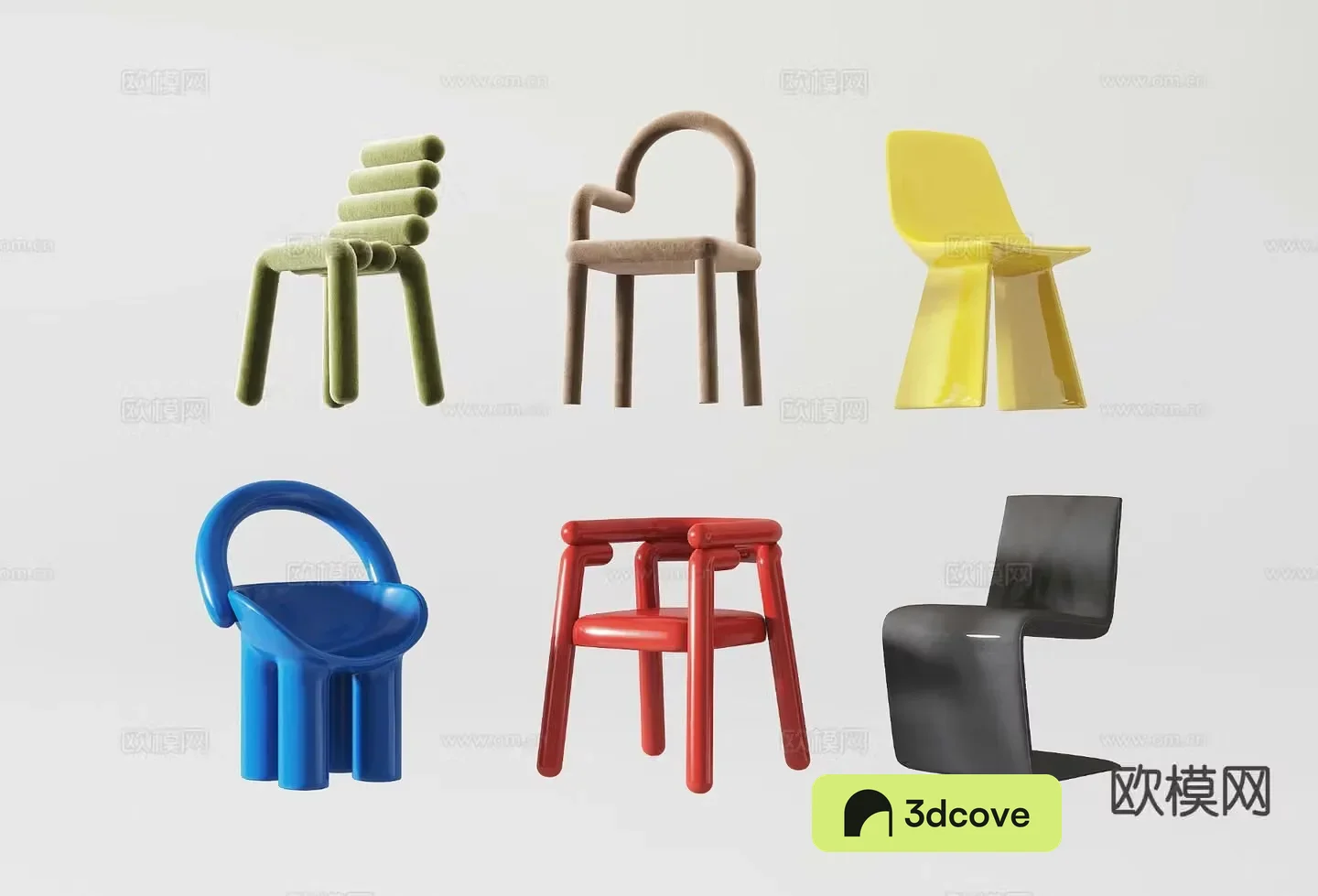 Dopamine single chair Memphis dining chair Bauhaus chair
