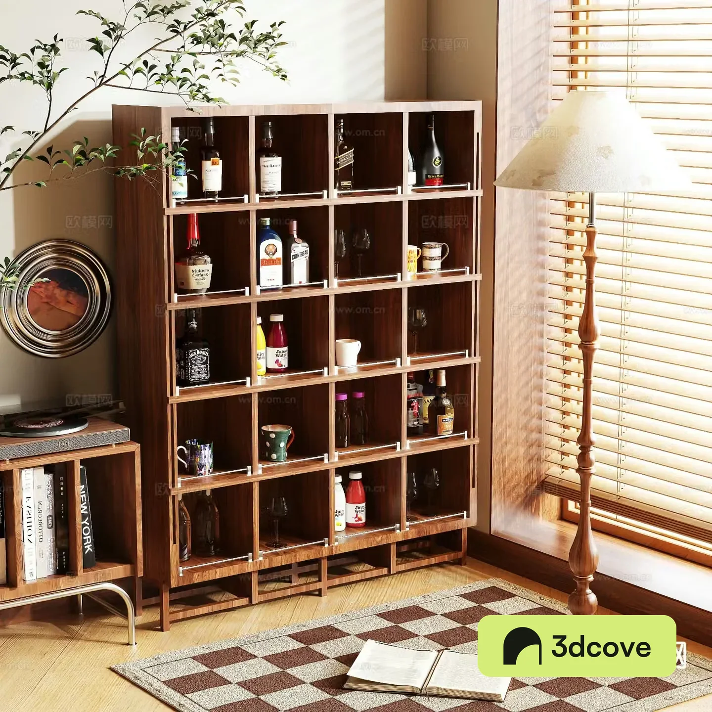 Medieval style wine cabinet 3D model