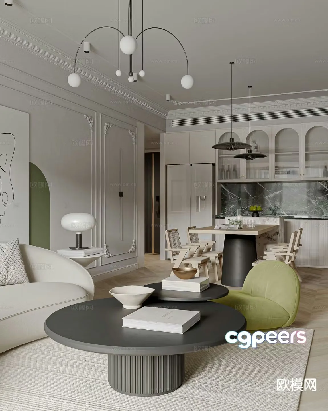 French restaurant 3d model