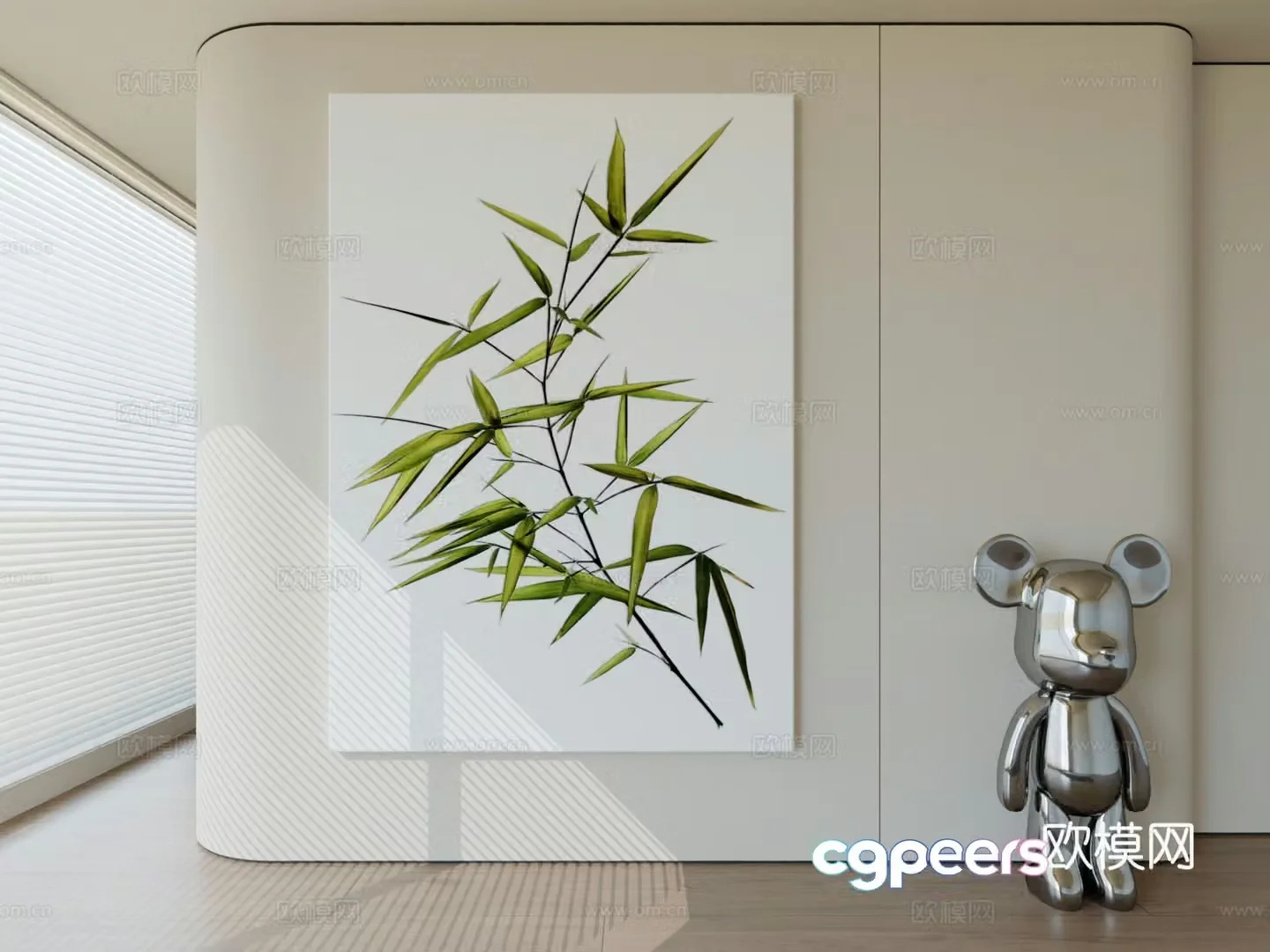 Modern minimalist hanging painting abstract art hanging painting 3d model
