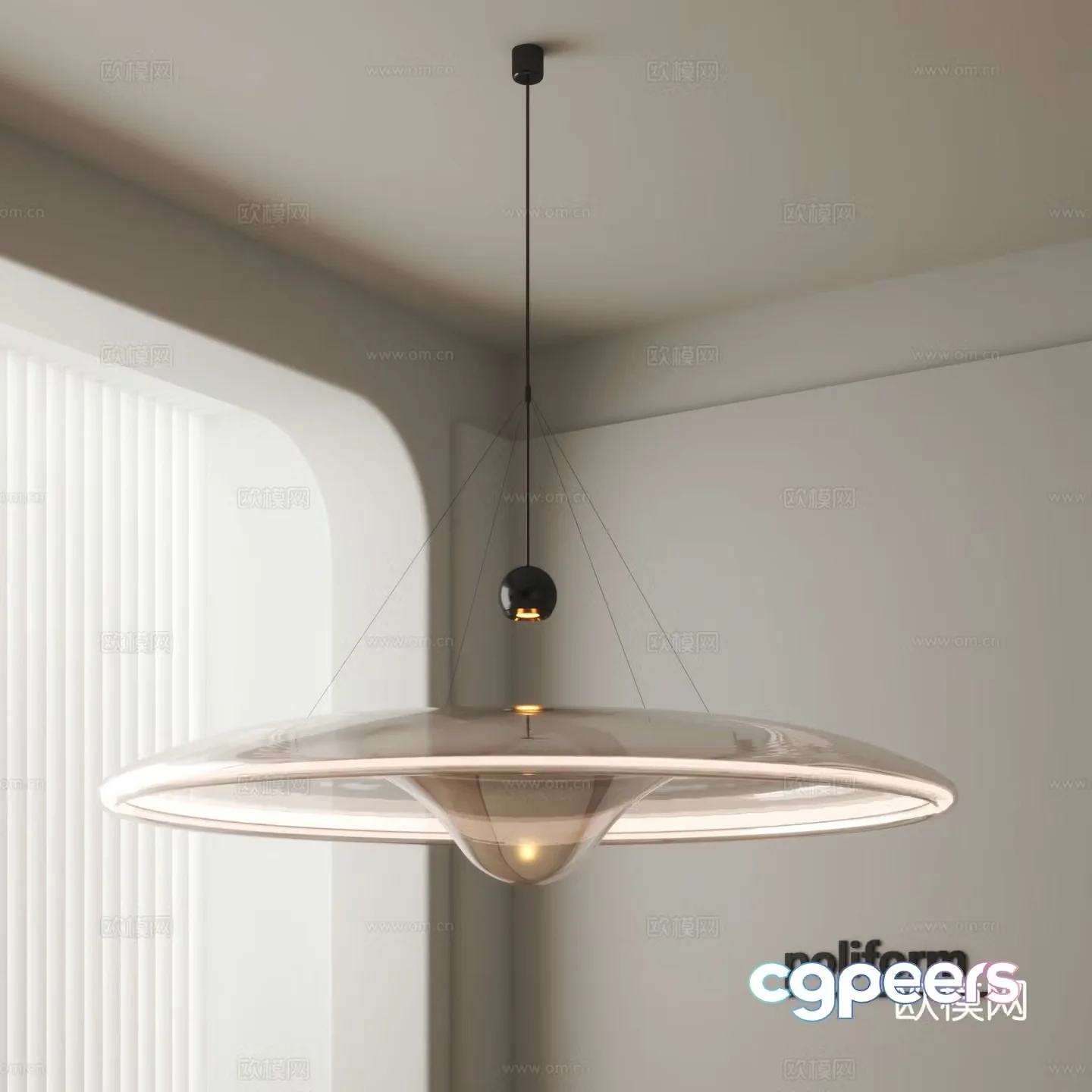 Modern chandelier 3d model