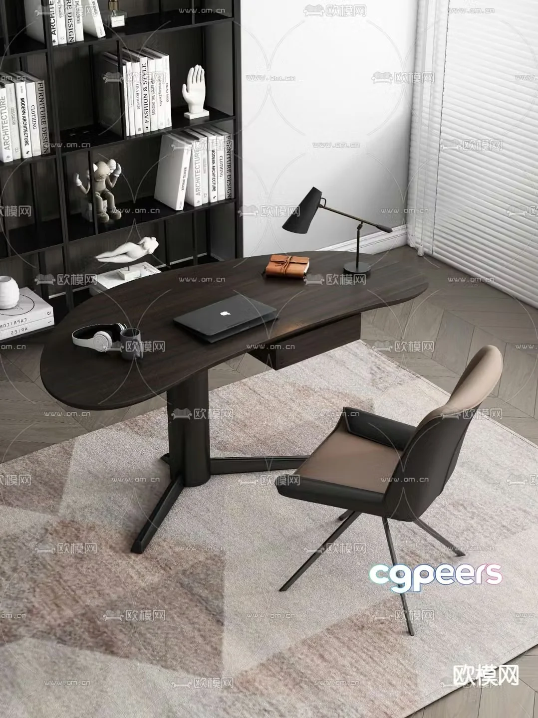 Modern desk chair 3d model
