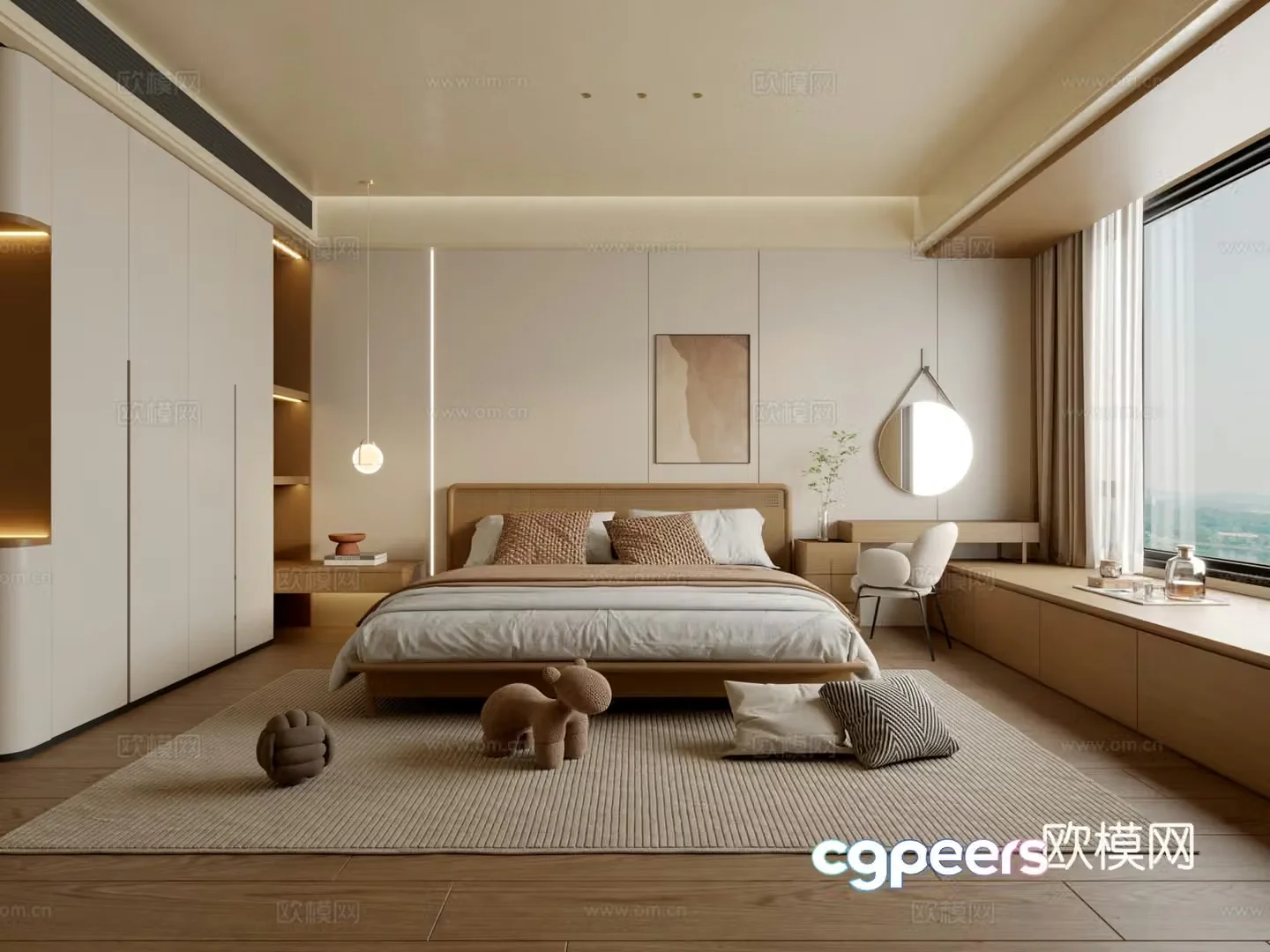 Log wind bedroom 3d model