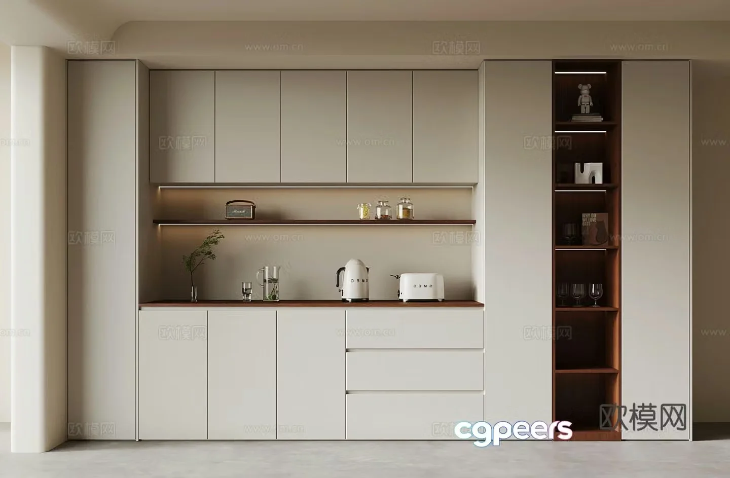 Modern wine cabinet sideboard 3d model