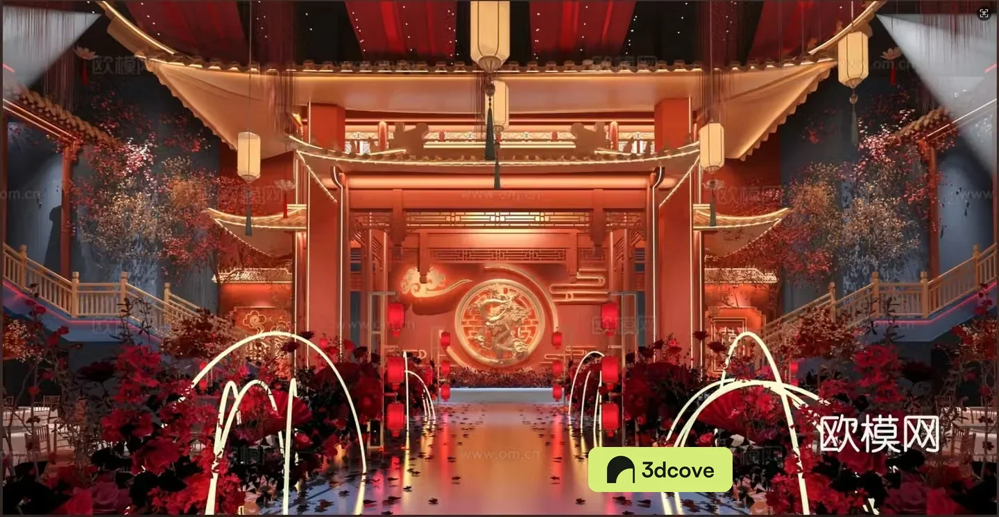 Chinese wedding hall banquet hall