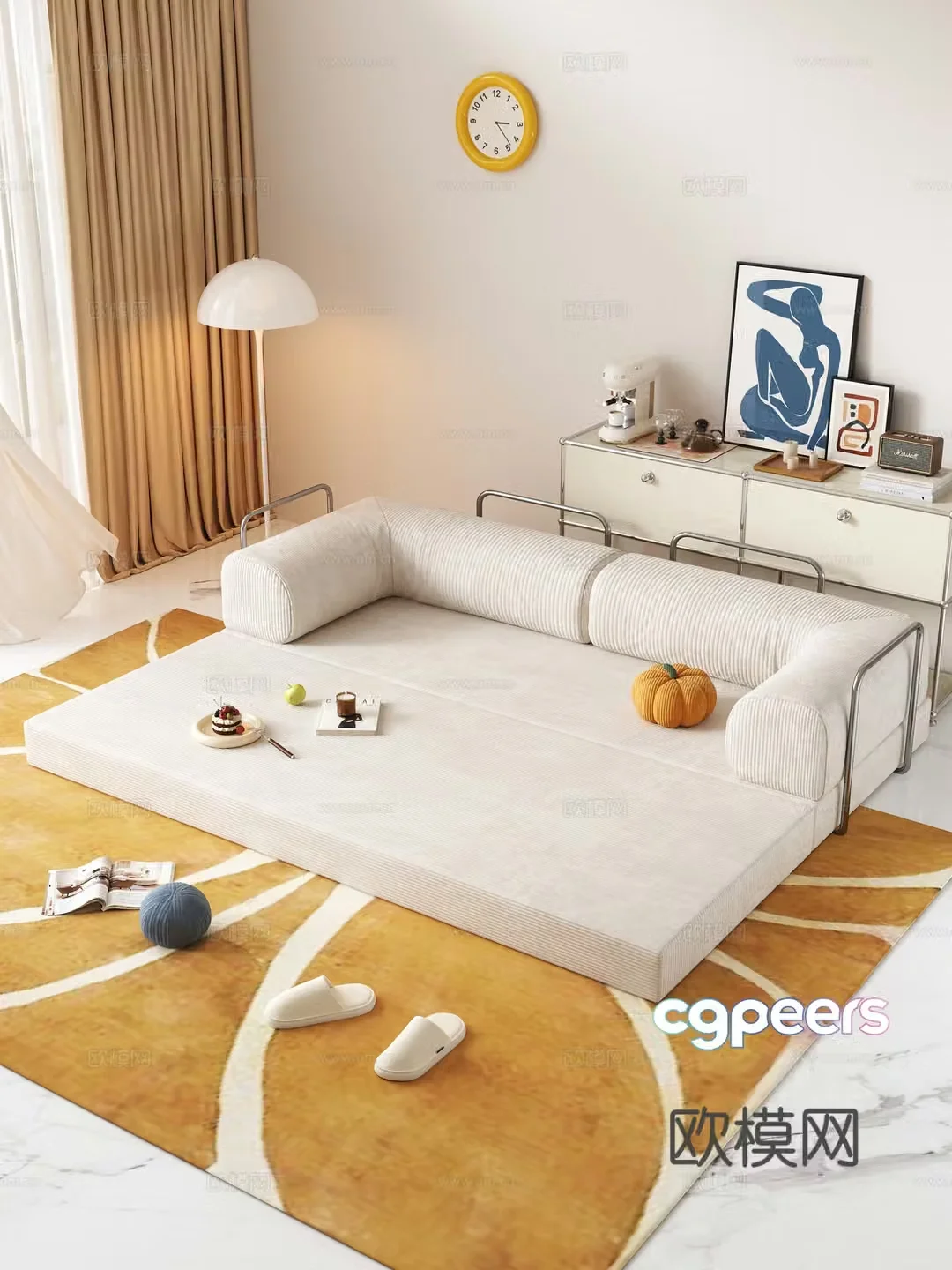 Modern sofa bed 3d model