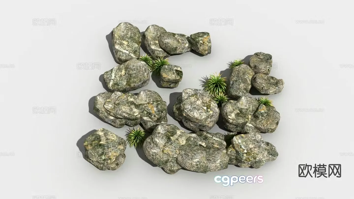 stone stones landscape stone 3d model