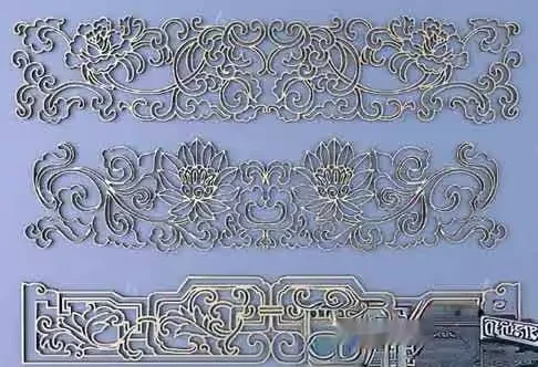Gold Decorative Wall Art 3D Model – 20069 – VRAY Render