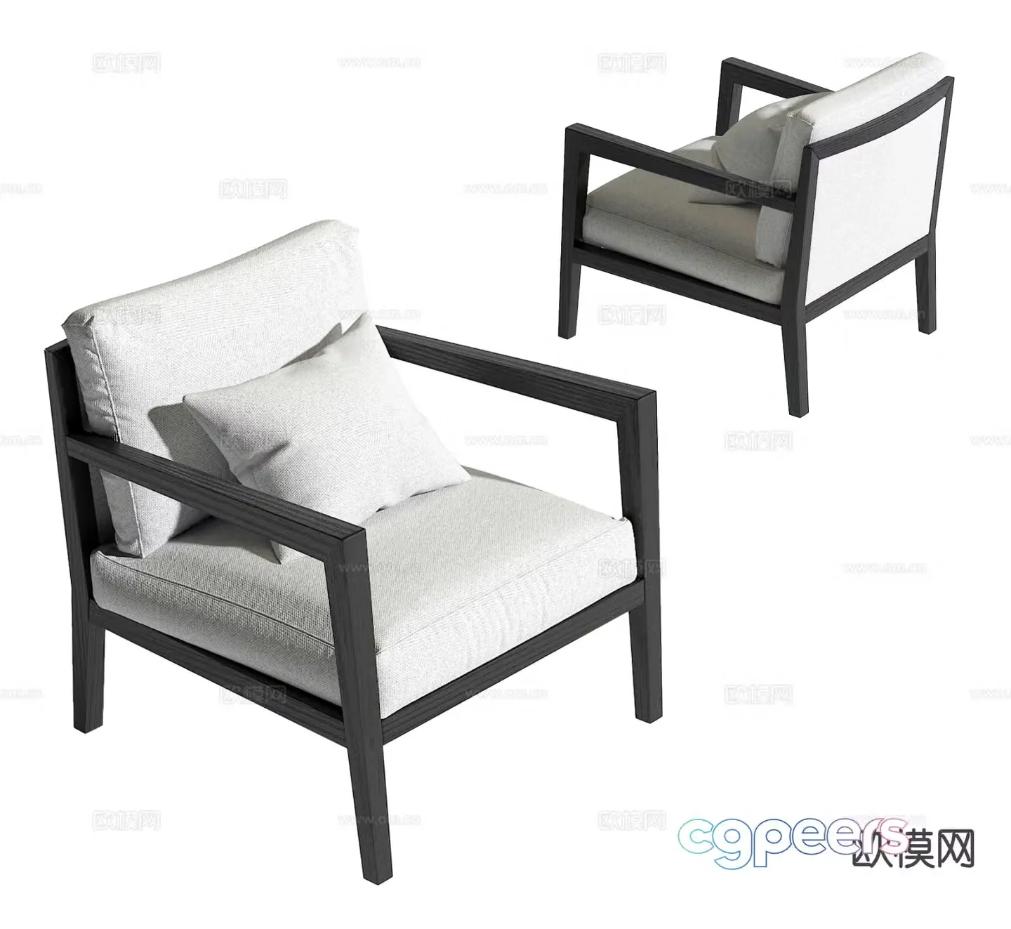 Modern armchair lounge chair 3d model