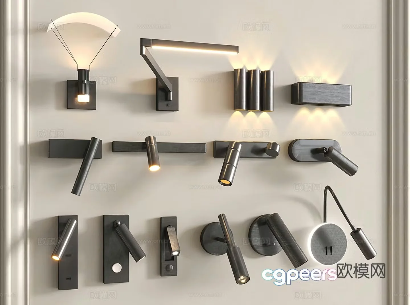 Modern wall lamp Reading lamp Metal wall lamp Bedside wall lamp Rotating wall lamp 3d model