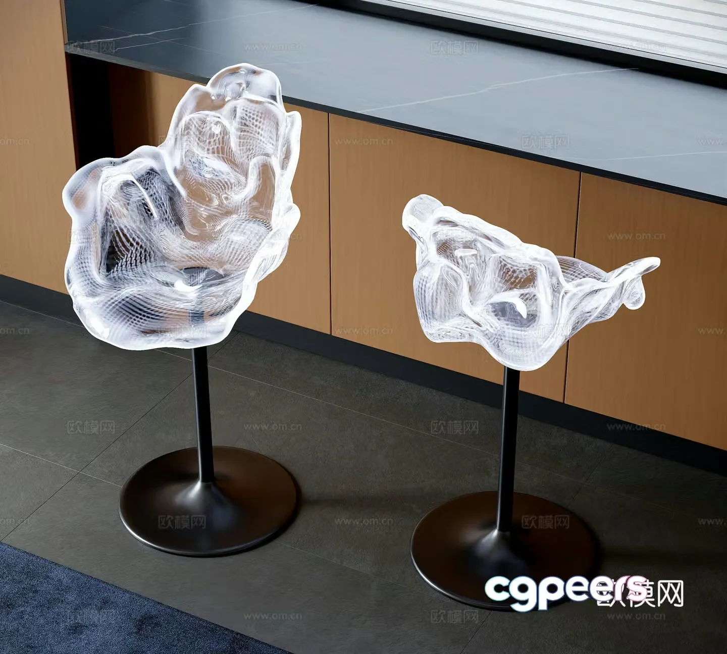 Modern bar chair 3d model