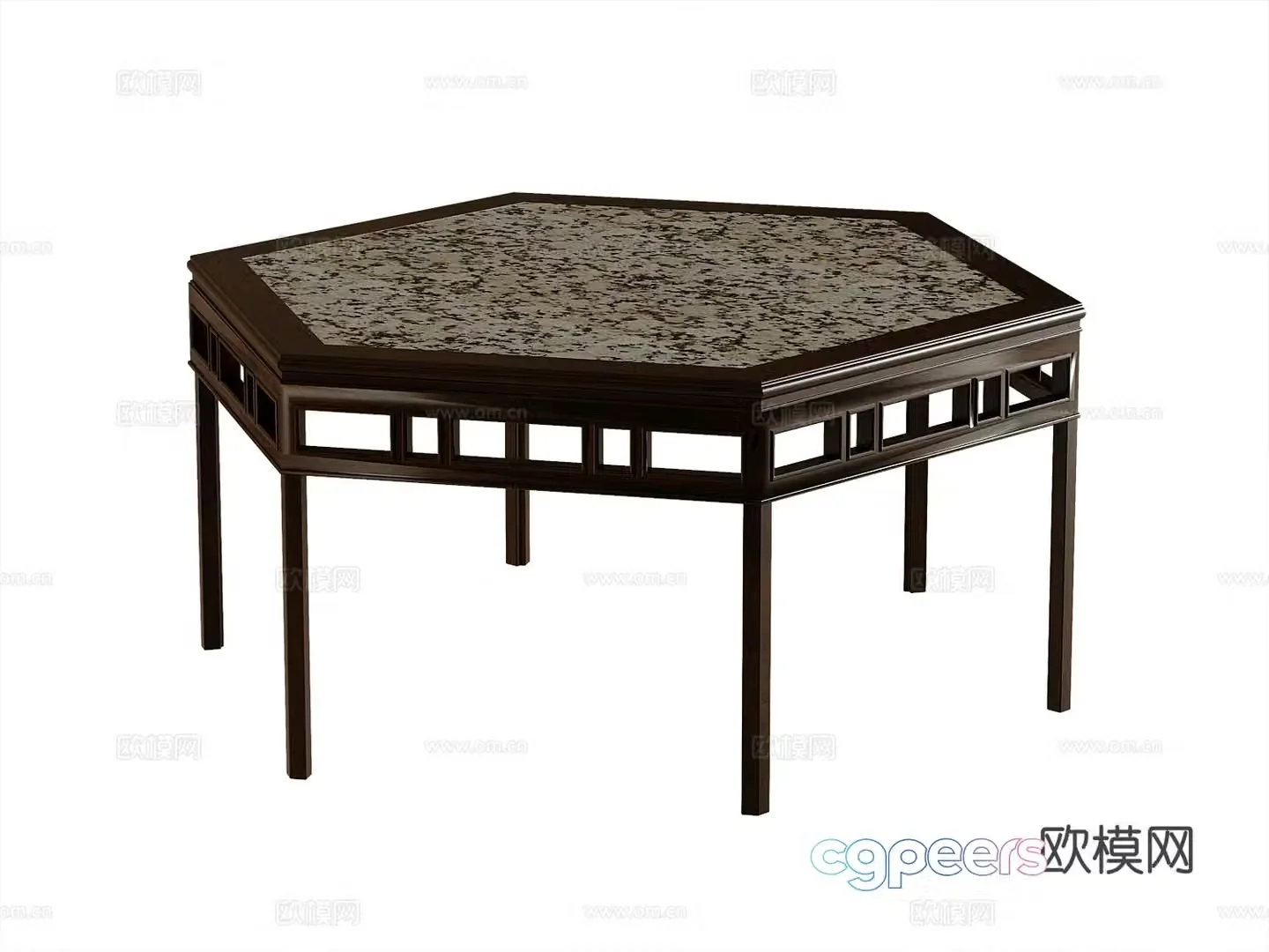 American dining table 3d model
