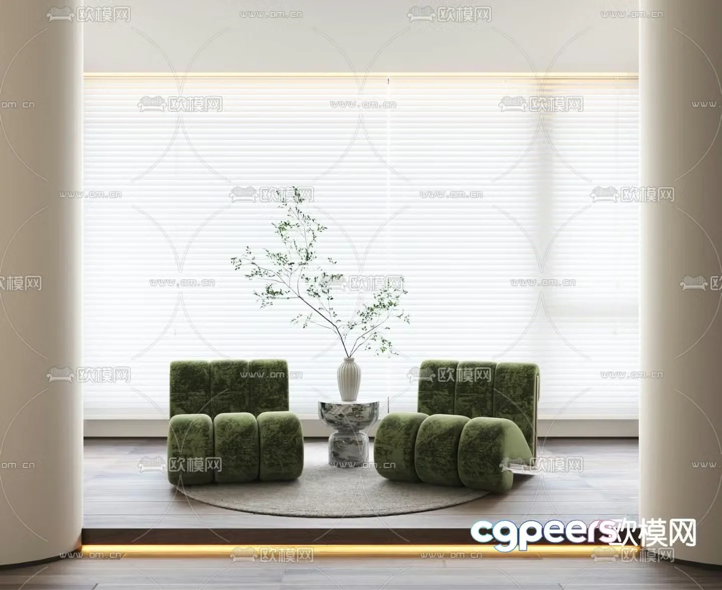 Modern leisure sofa 3d model