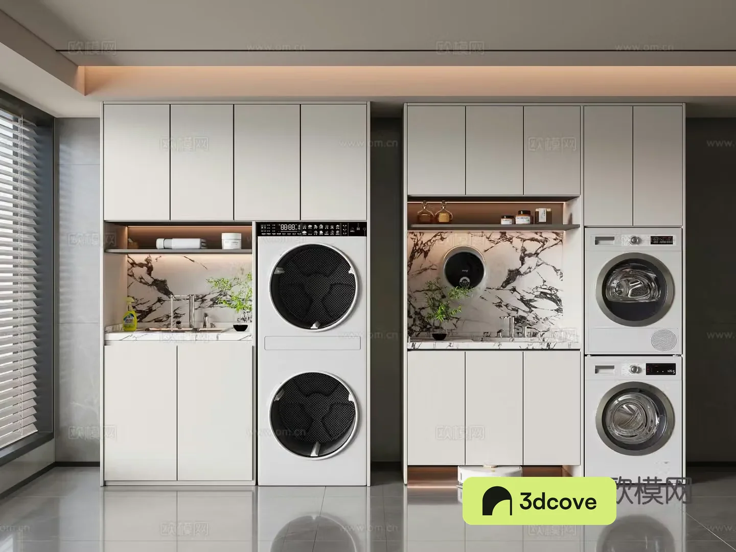 Modern washing machine cabinet