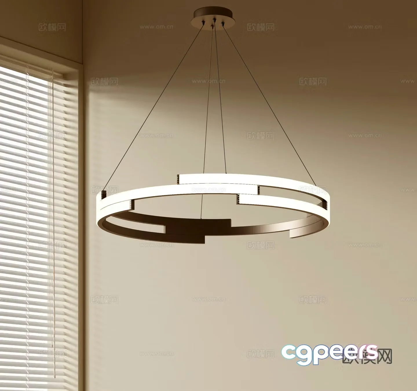 Modern simple chandeliers Nordic style chandeliers Mediterranean style chandeliers Study lamp combination Restaurant lamp 3D model