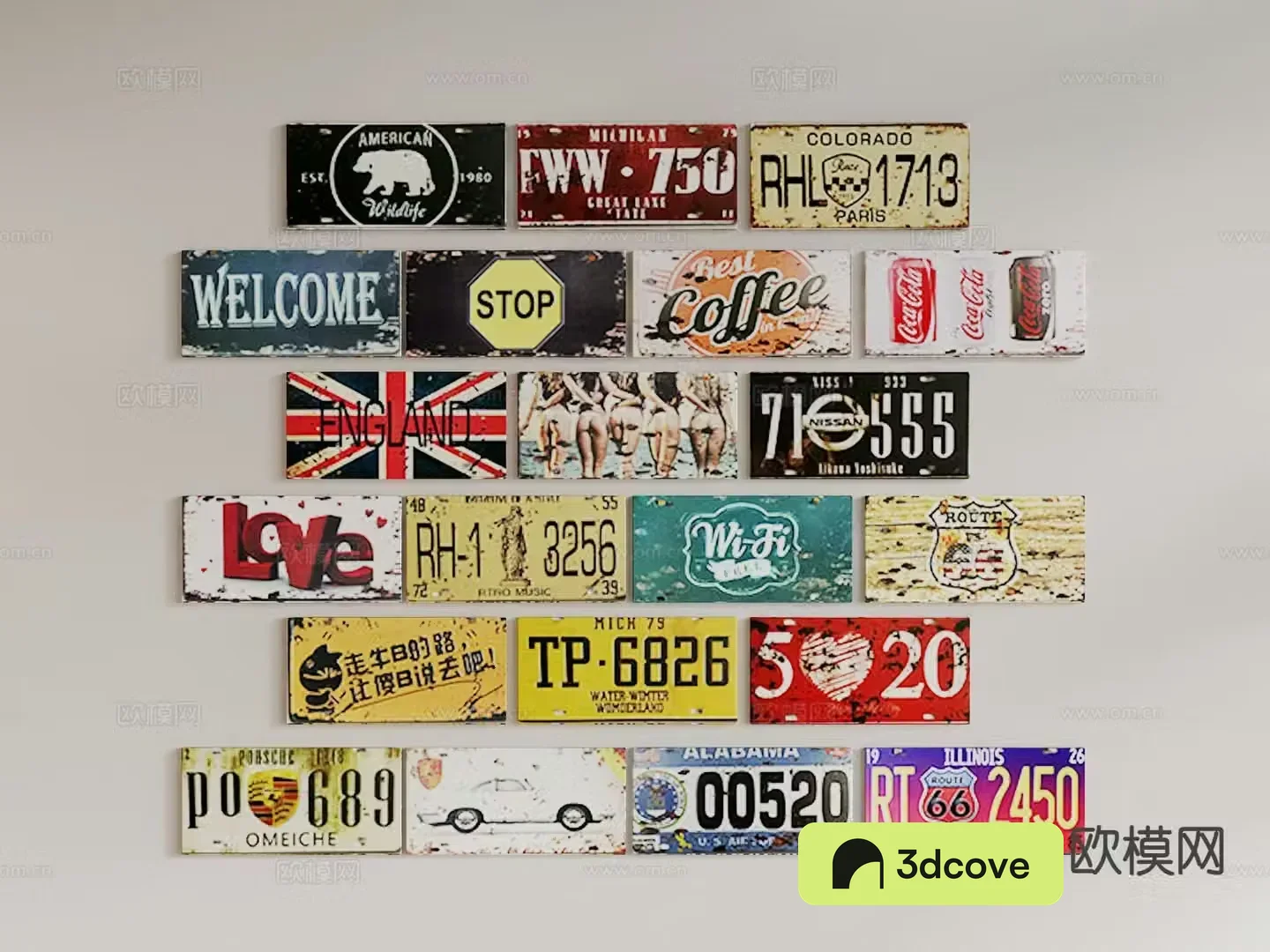 Modern hanging painting retro decorative painting