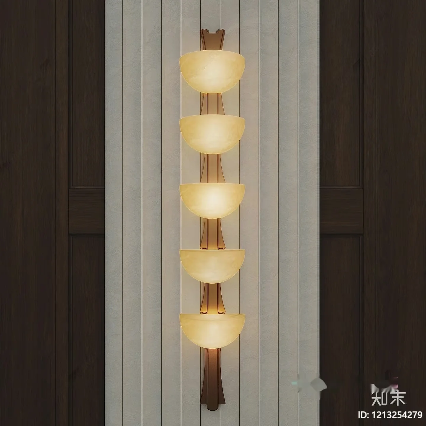 Gold Light Fixture 3D Model – 20357 – VRAY Render