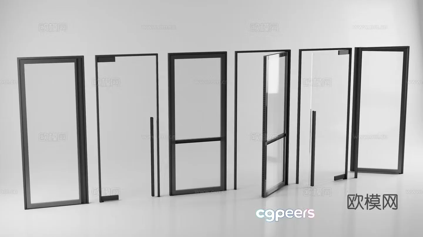 Sliding door Glass door 3d model