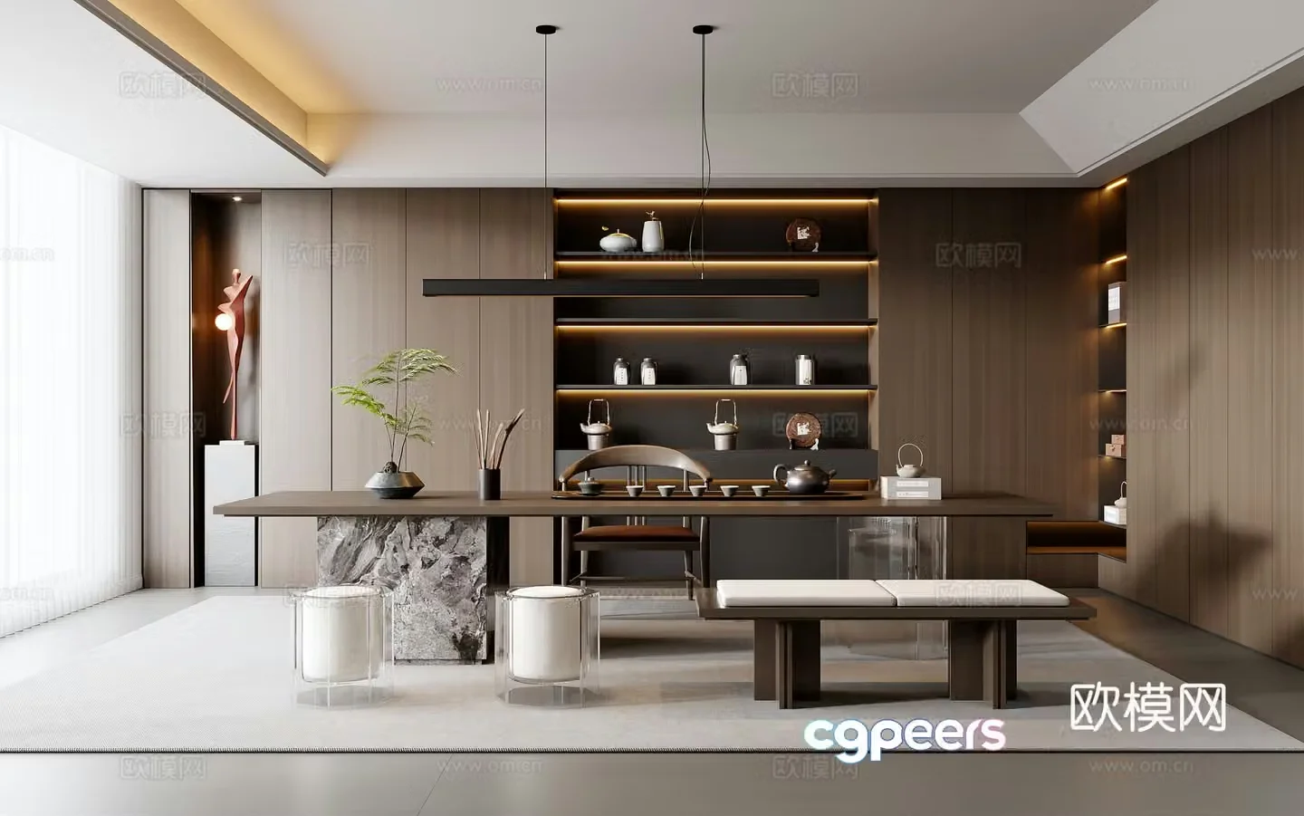 Italian tea room 3d model