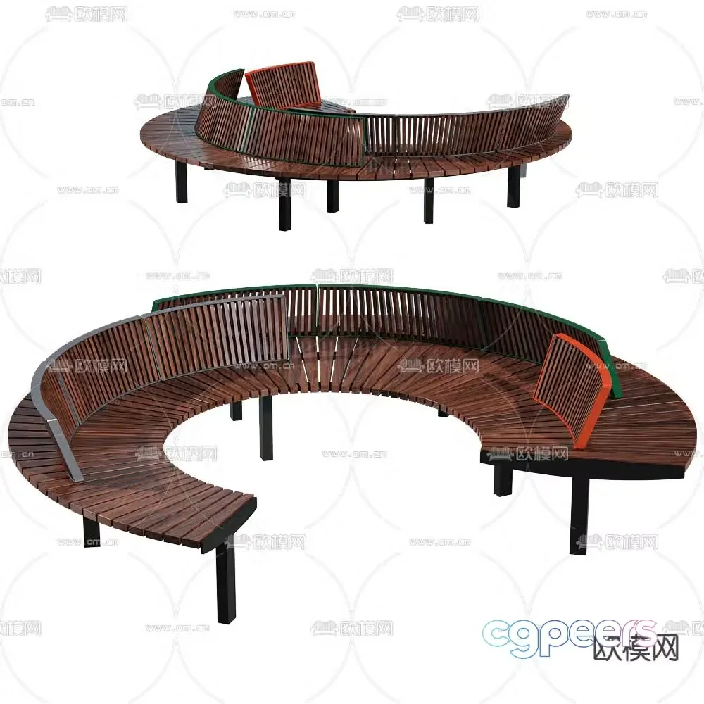 MmcitÃ© outdoor chair shaped chair landscape seat 3d model