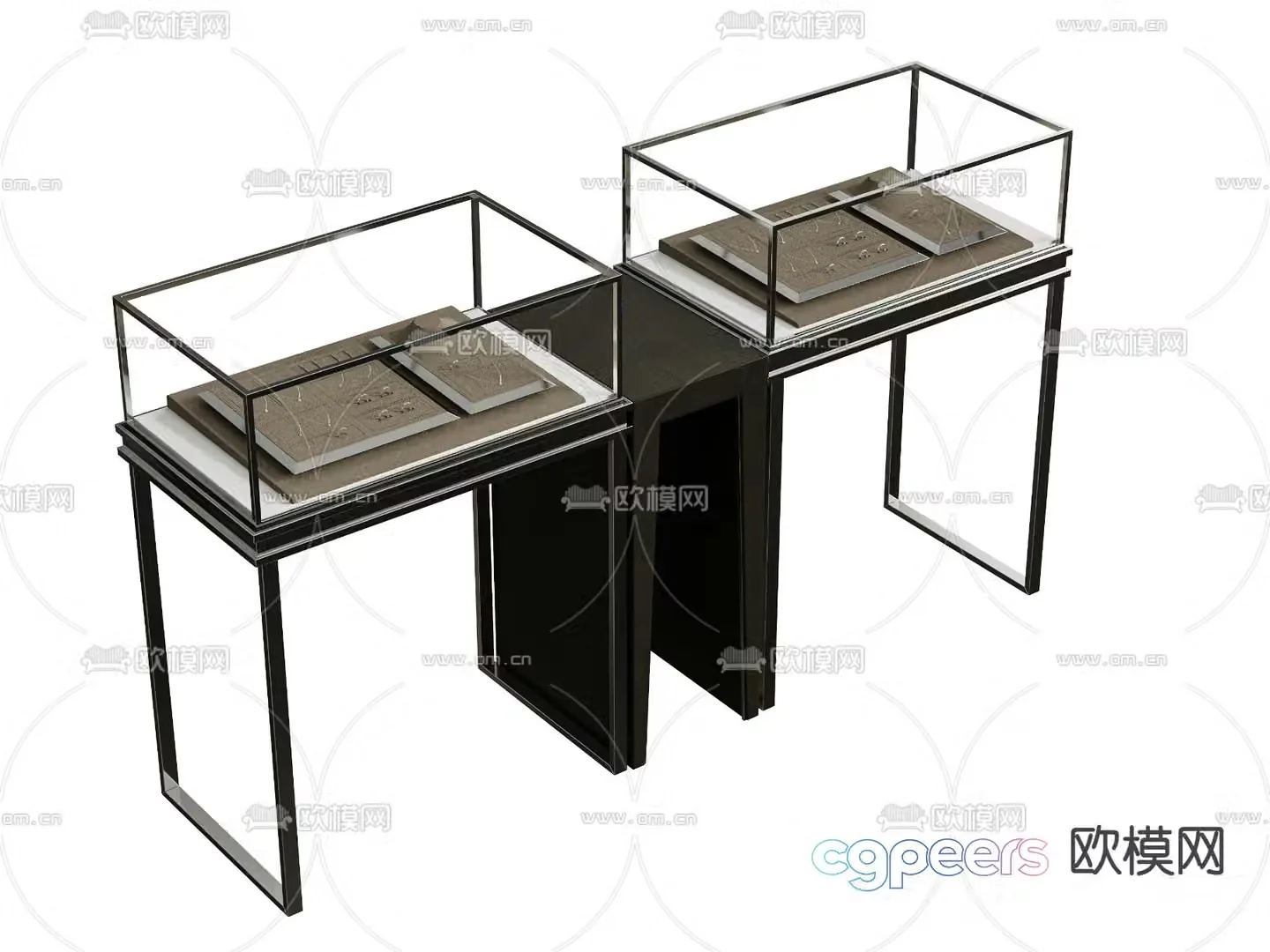 Modern jewelry cabinet display cabinet 3d model
