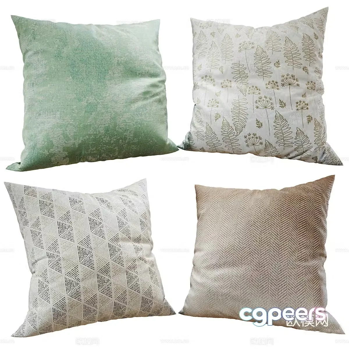 New Chinese style fabric sofa pillow 3D model