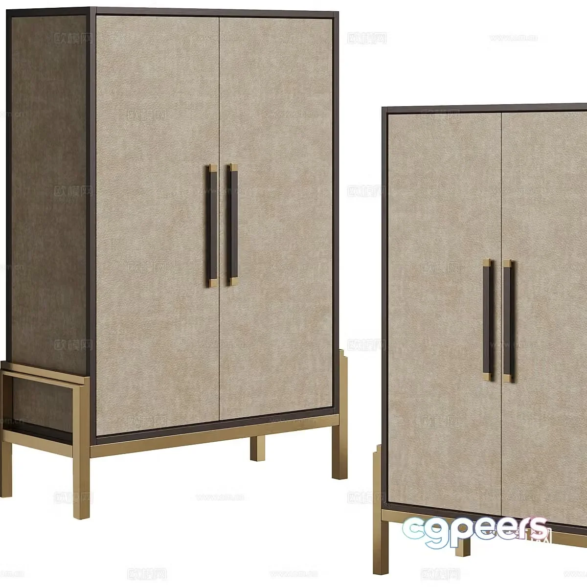 Modern entryway cabinet 3d model