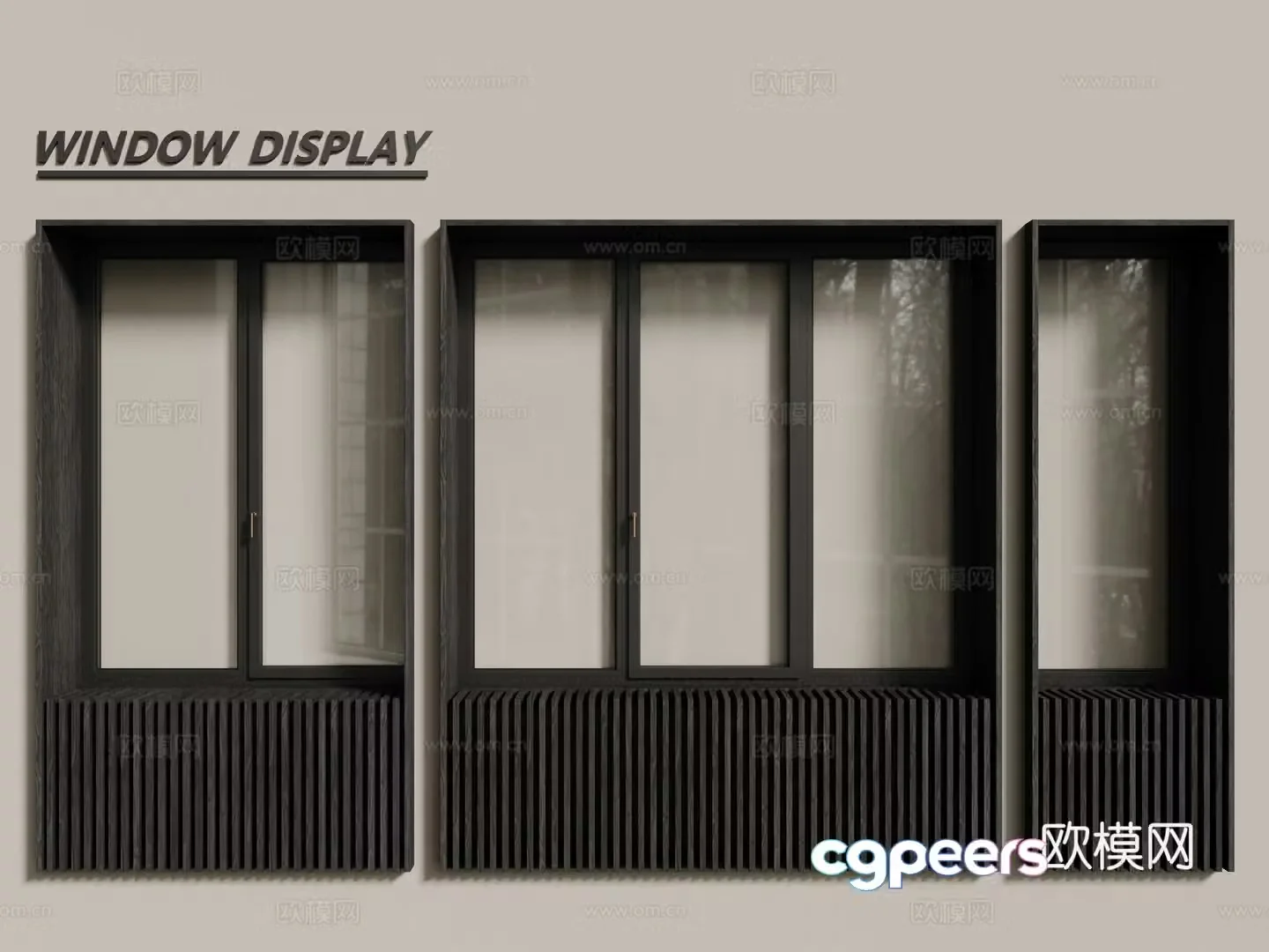 Modern windows casement windows floor-to-ceiling windows sliding windows 3d model