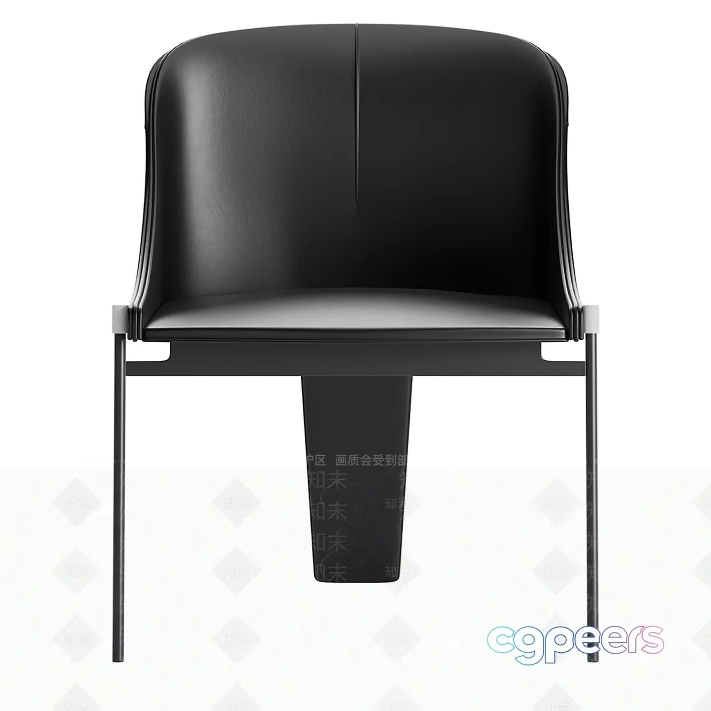 Modern Black Chair 3D Model – 16018 – VRAY Render