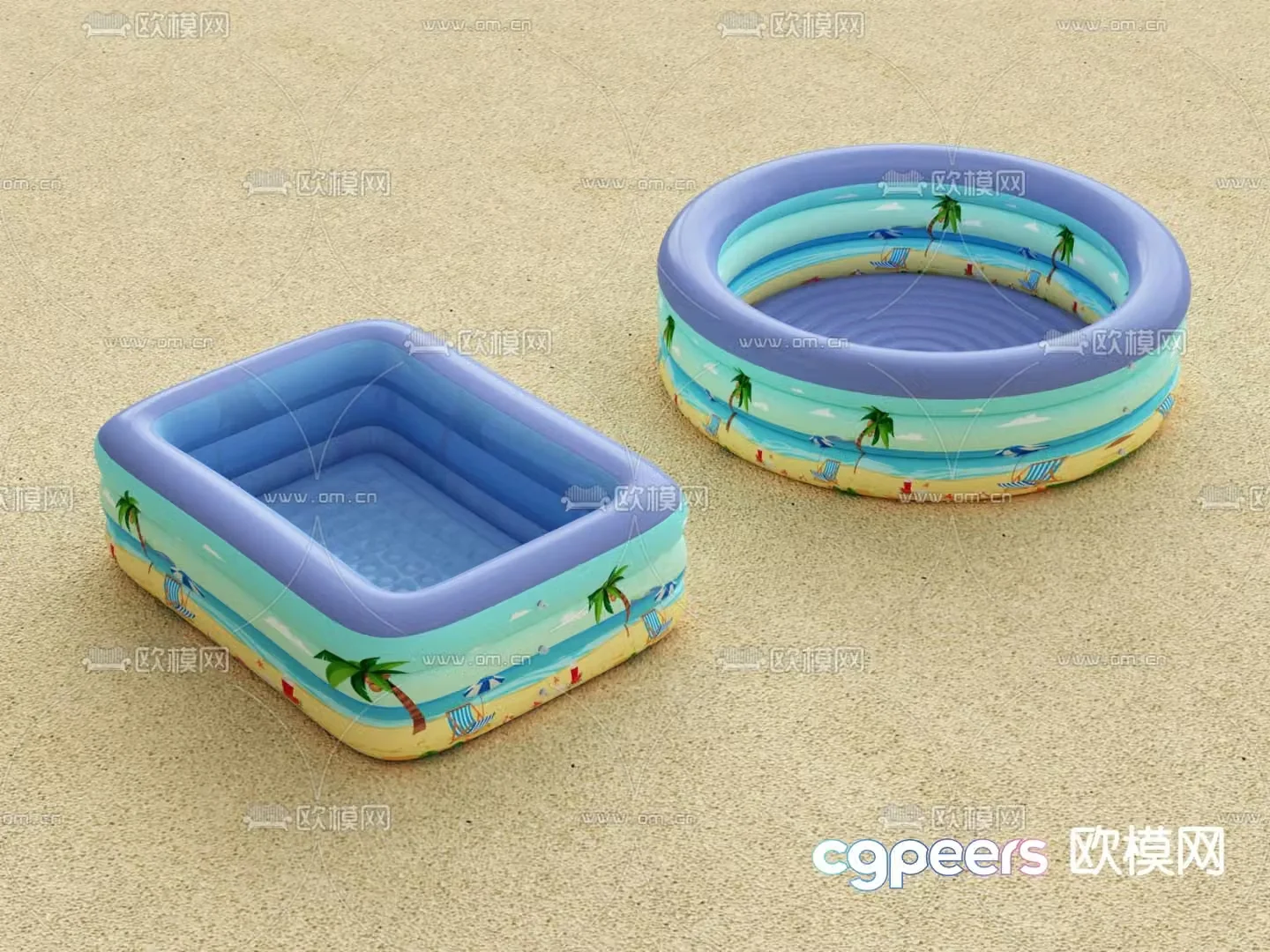 Children’s swimming pool air cushion swimming pool 3d model