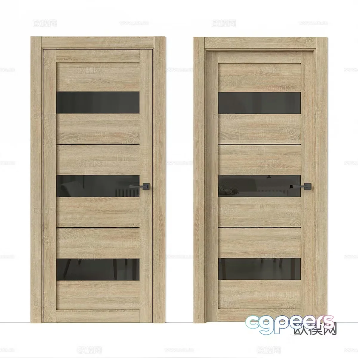 Nordic simple room door Door Simple room door Entrance door Bedroom door Single door 3D model