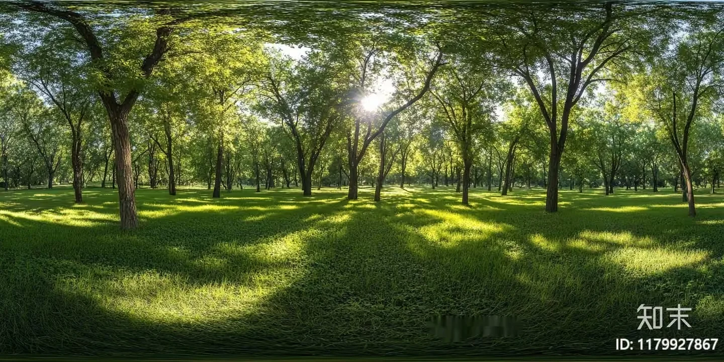 A Forest Scene With Green Trees 3D Model – 3157 – VRAY Render