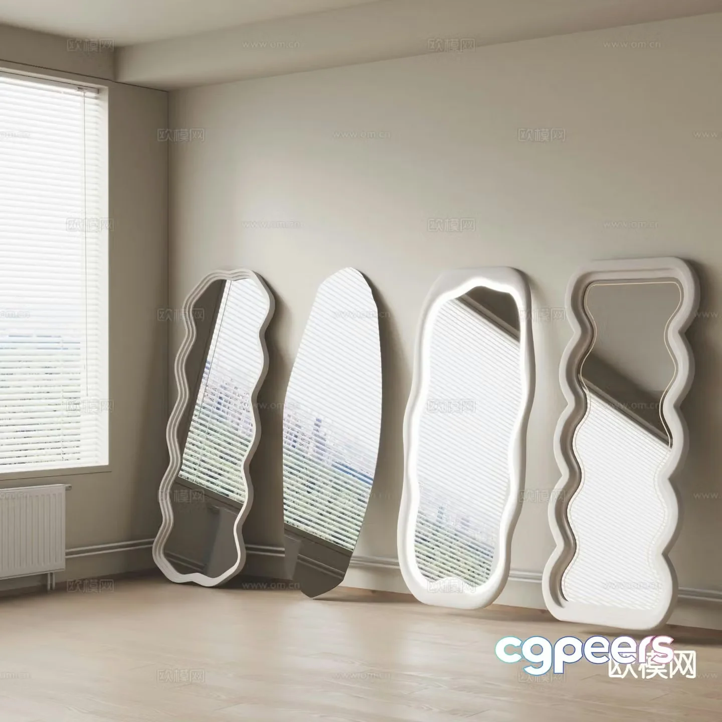Tradition modern full length mirror full length mirror mirror 3d model