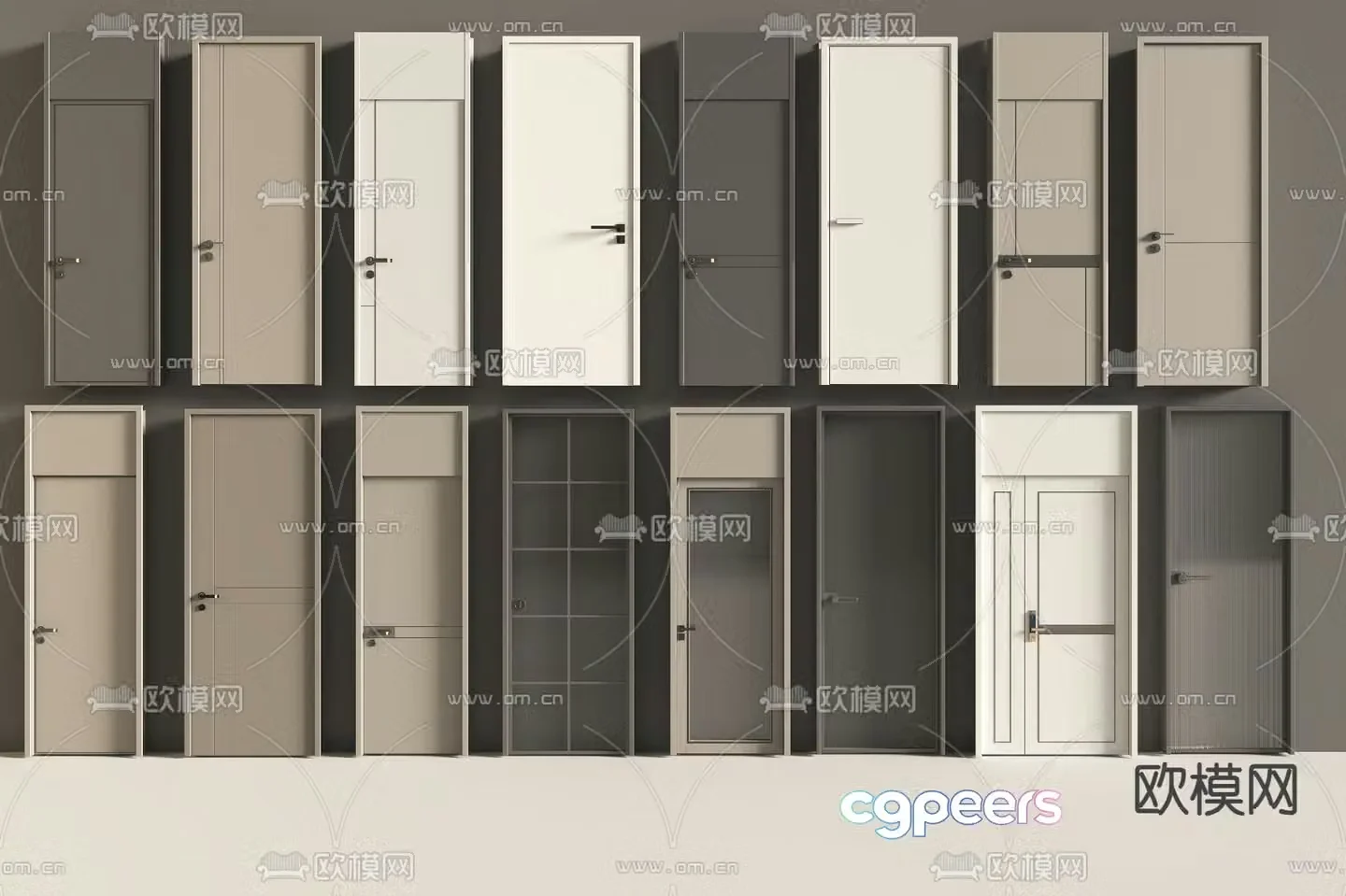 Through-ceiling door room door flat door bedroom door 3d model