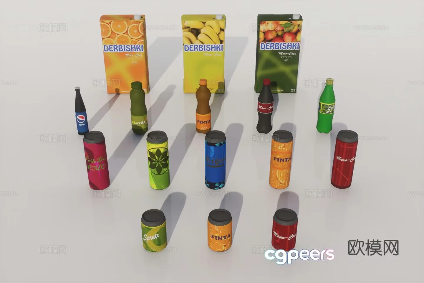 3D model of soda beverage