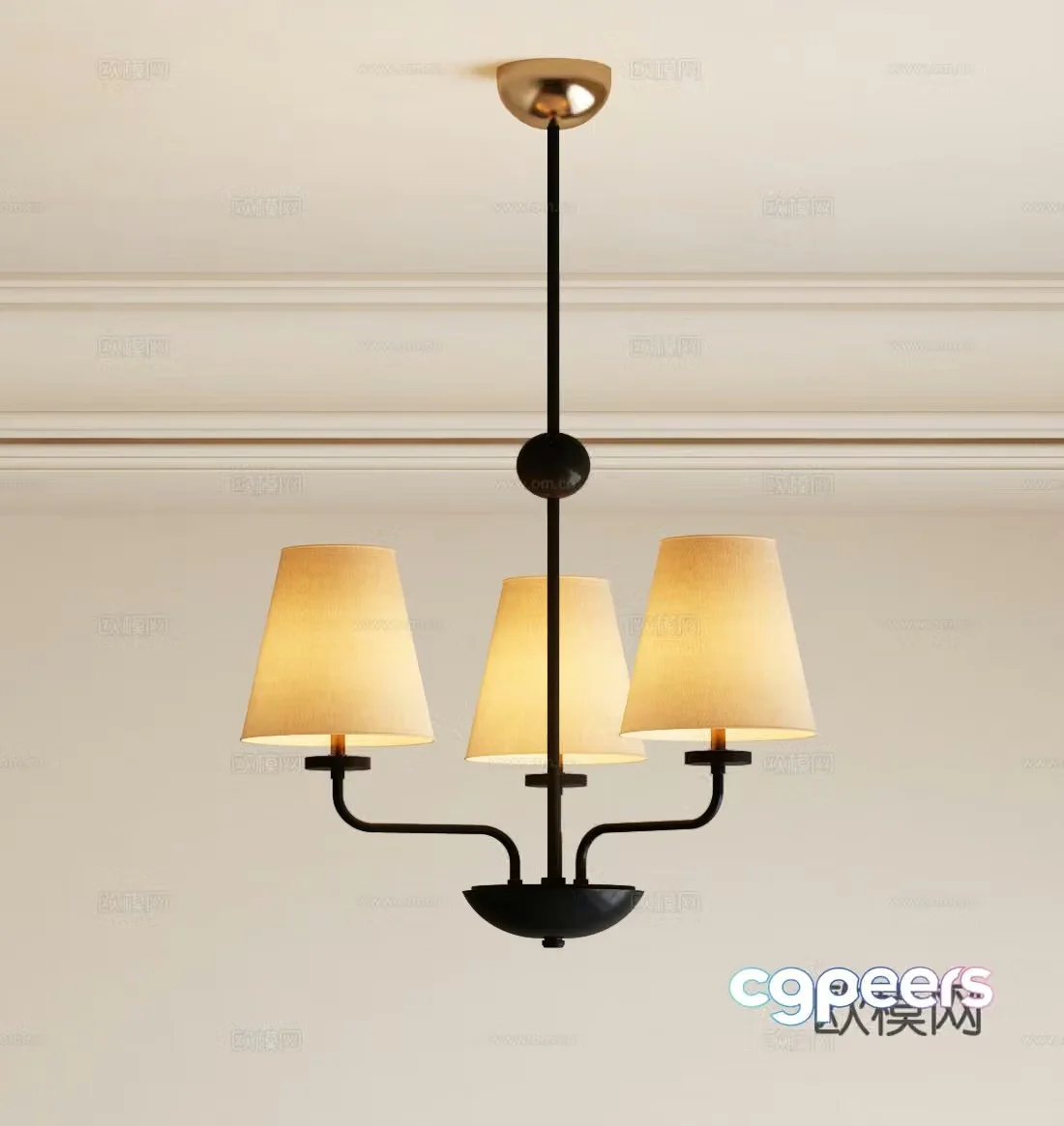 Modern medieval chandelier French medieval chandelier 3d model