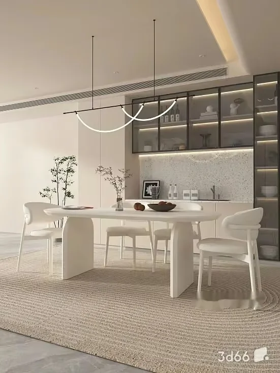 Modern Dining Room 3D Model – 19447 – VRAY Render