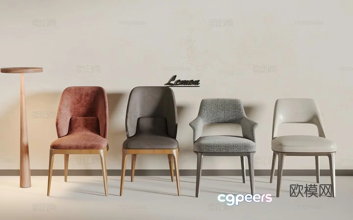 Wooden chair 3d model