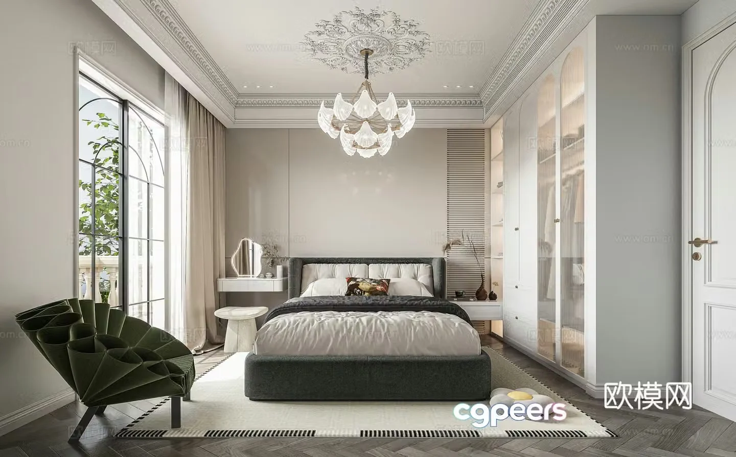 French bedroom 3d model