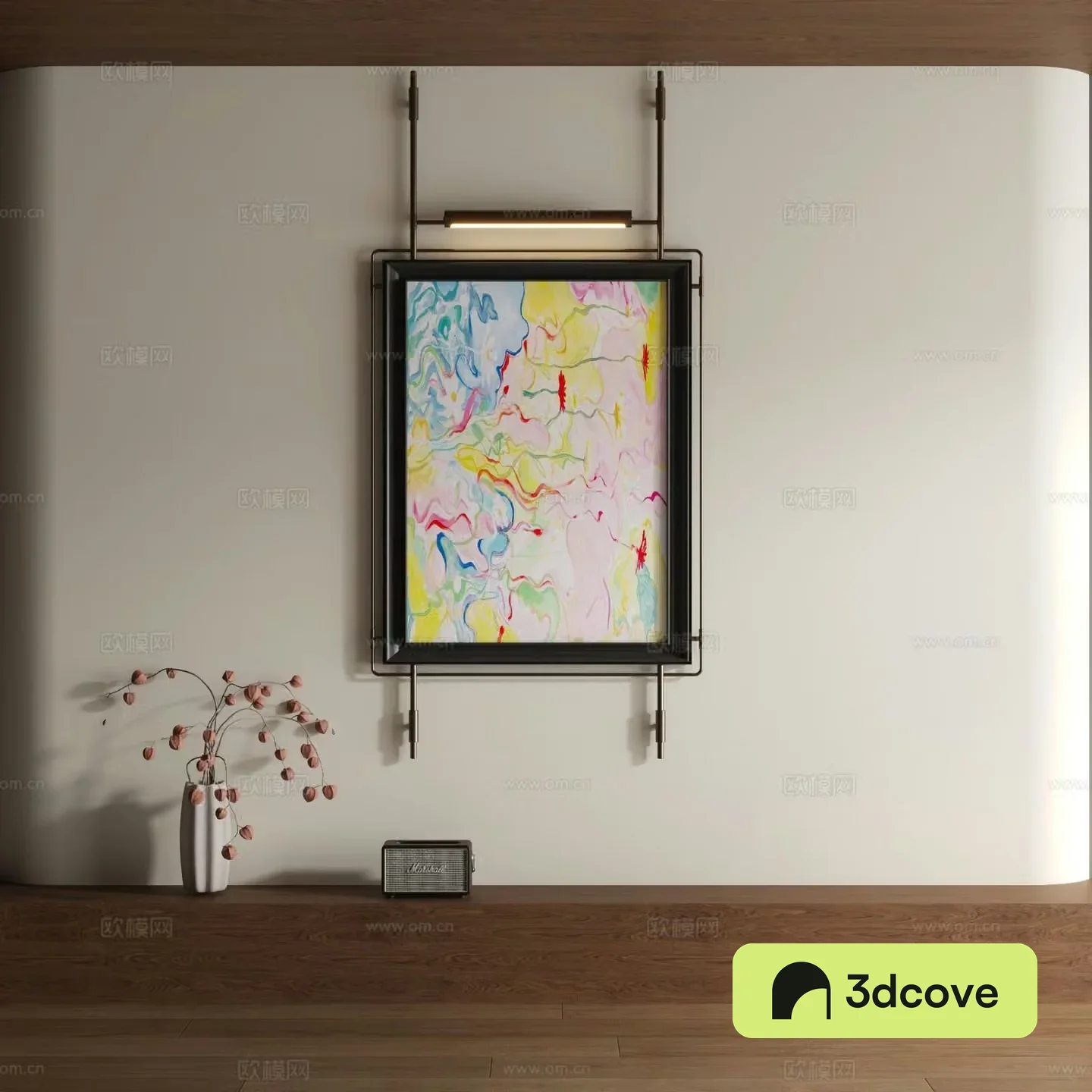 Modern watercolor decorative painting