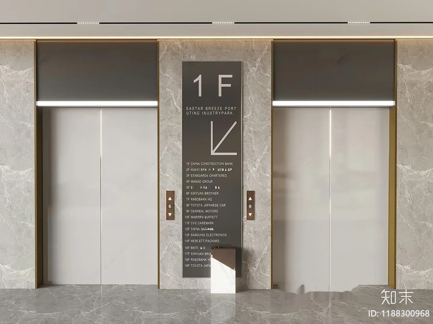 Modern Elevator Doors 3D Model – 4838 – VRAY Render