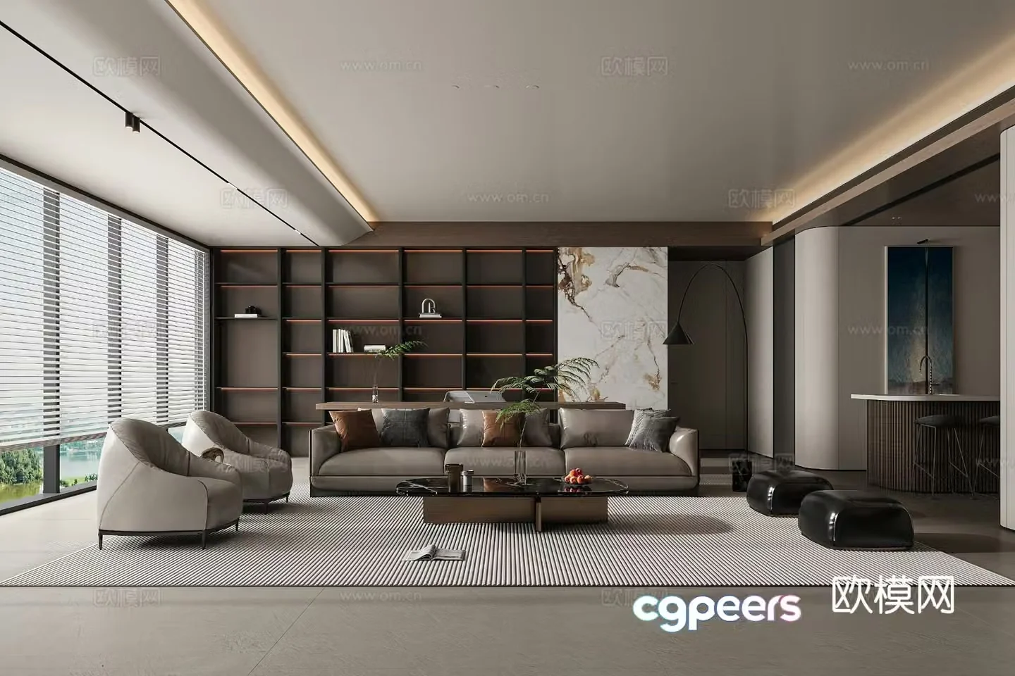 Italian living room 3d model