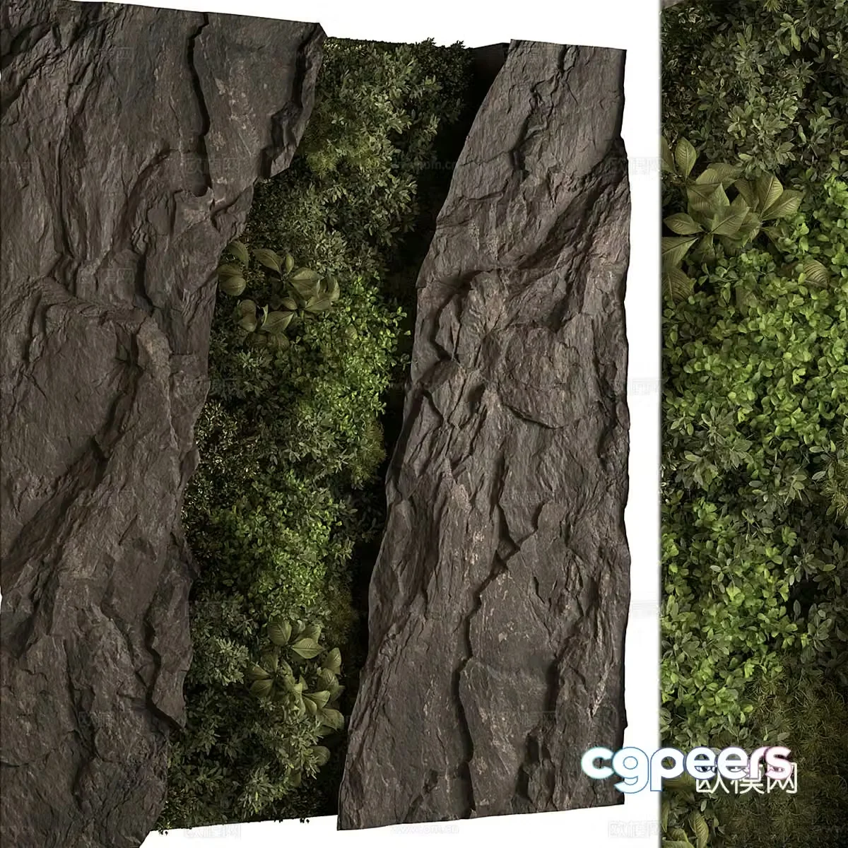 New Chinese style plant wall 3D model