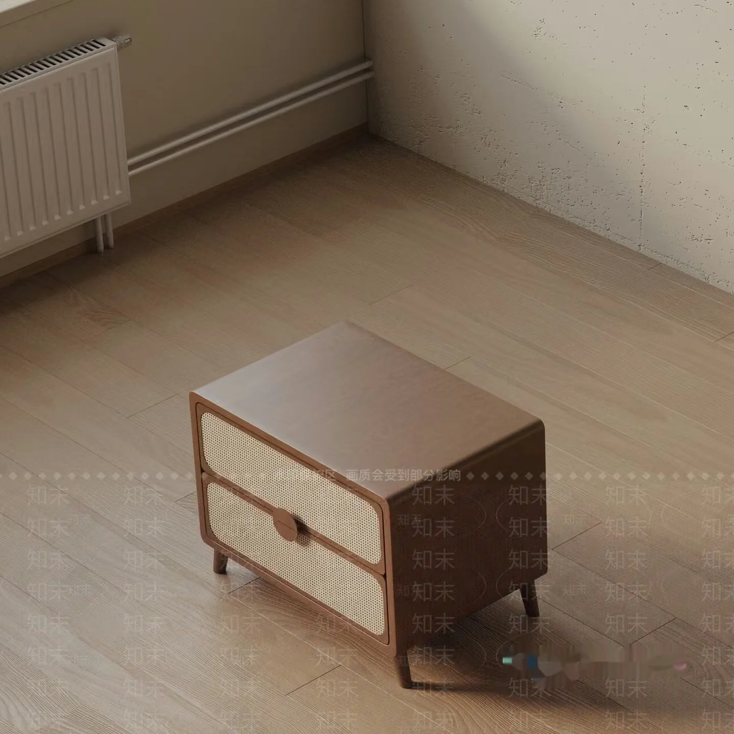 A Small Wooden Table 3D Model – 1987 – VRAY Render