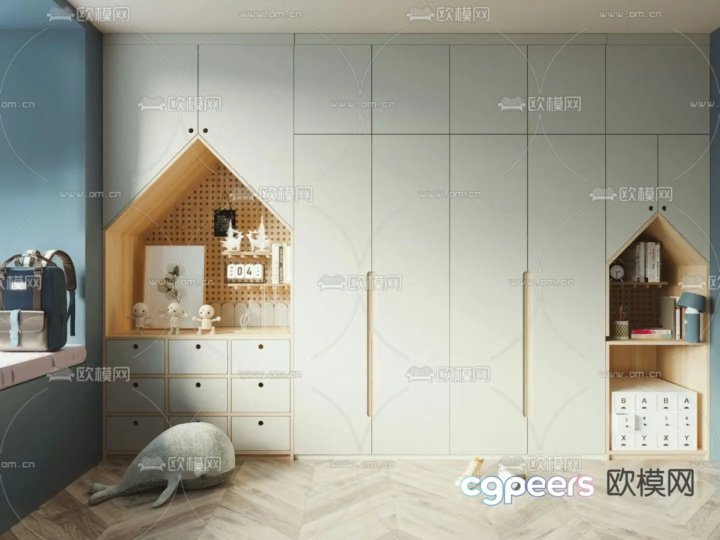 Children’s wardrobe toy cabinet 3d model