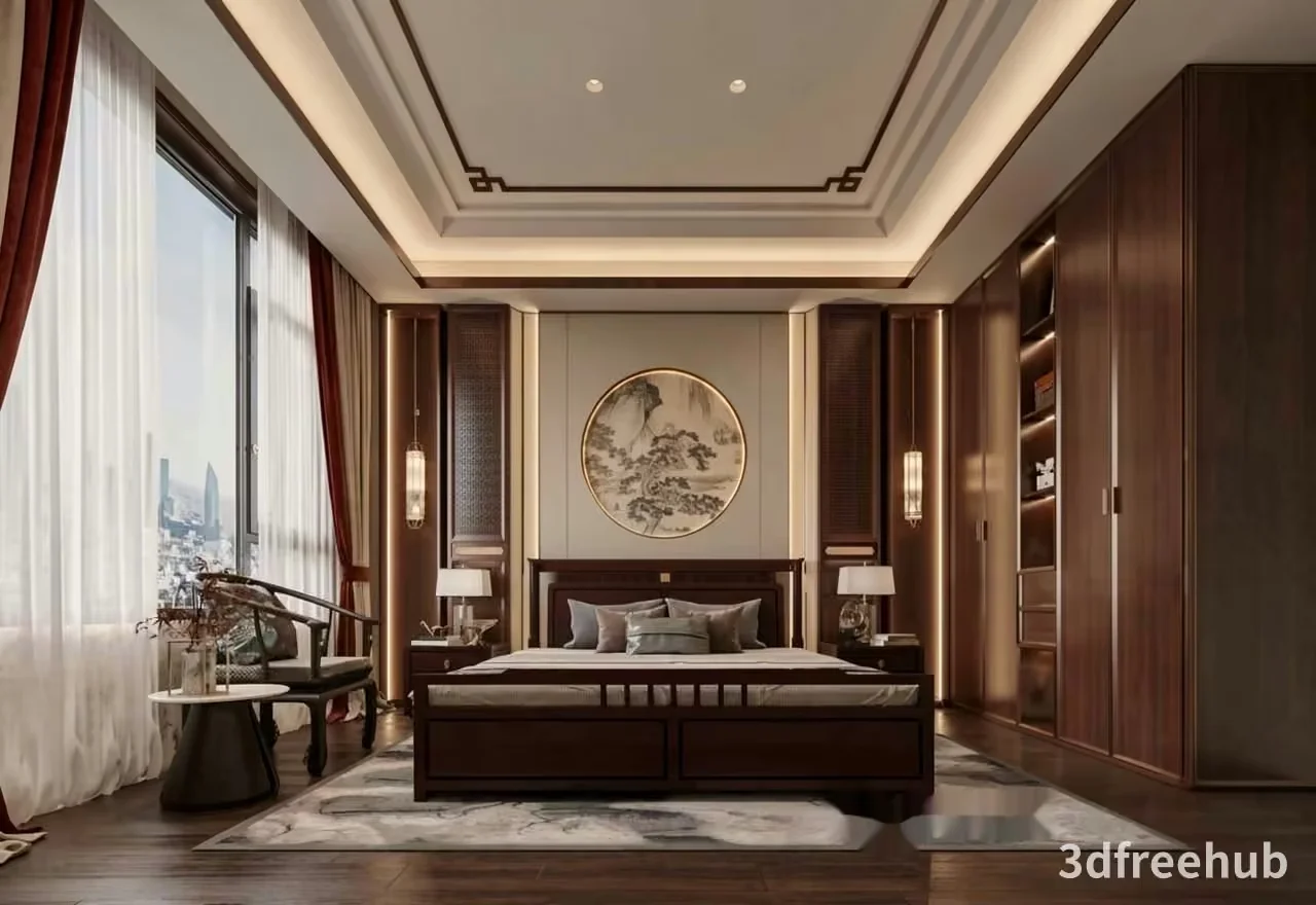 Cozy Bedroom 3D Model – 23204 – VRAY Render