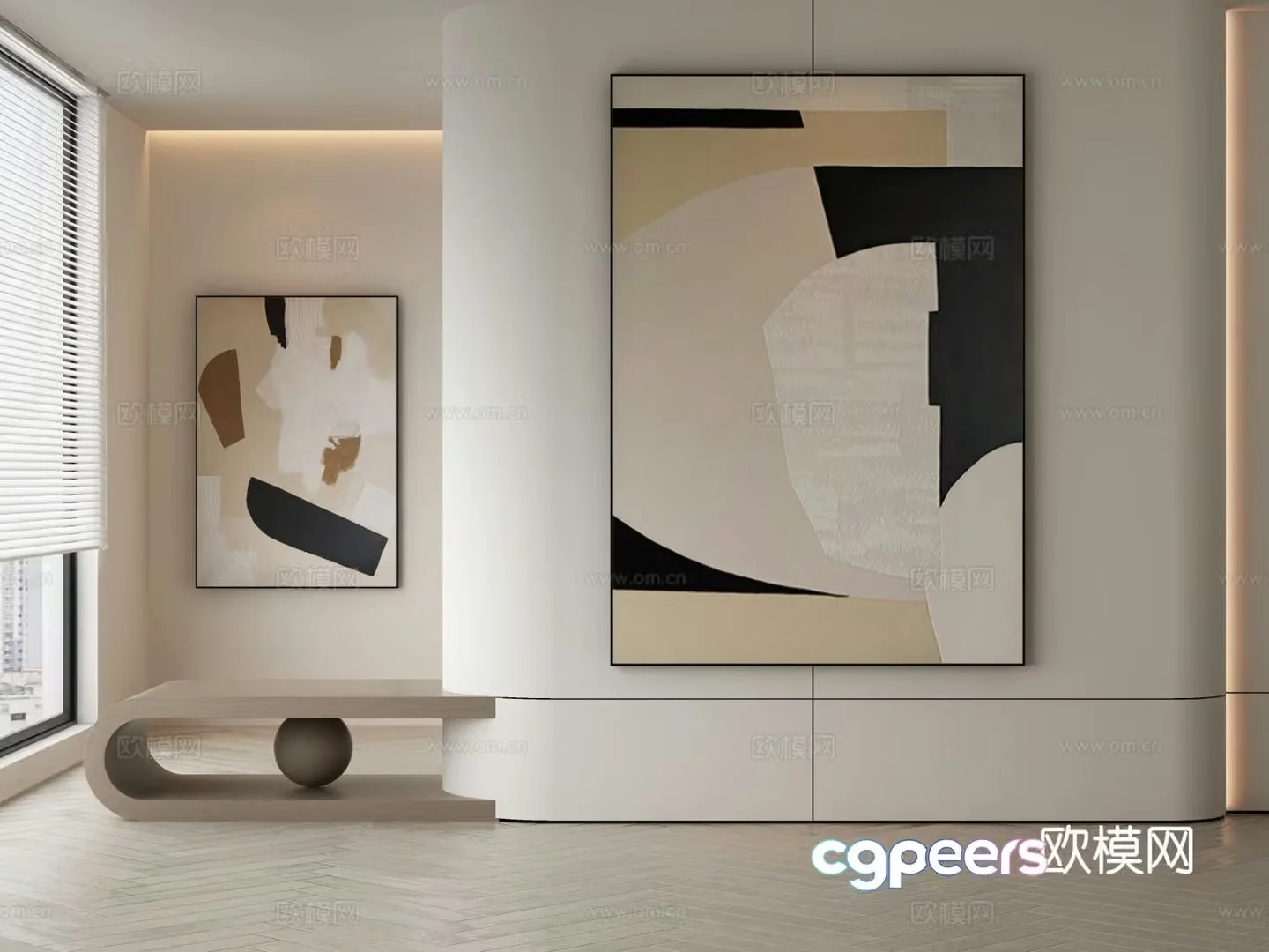 Modern Wasabi Hanging Painting Oil Painting 3D Model