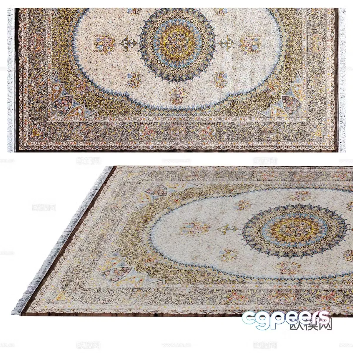 American carpet Retro carpet 3d model