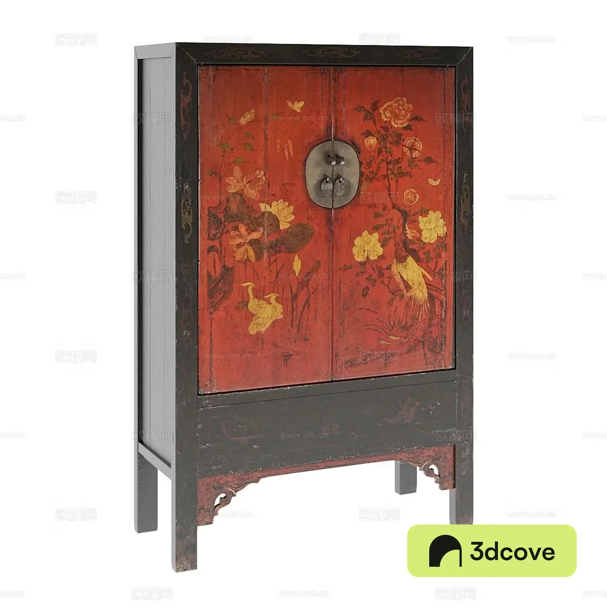 Chinese style chest of drawers high-foot cabinet