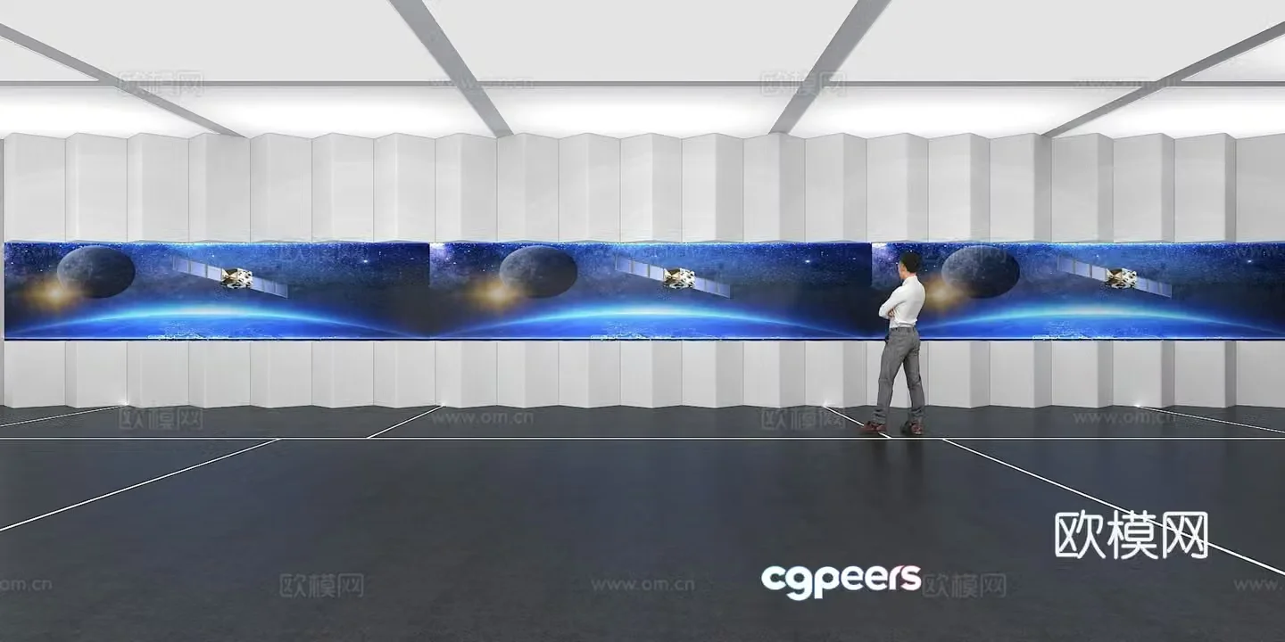 Cultural wall Corporate culture wall Display wall Classroom Exhibition hall Campus culture Corridor 3D model